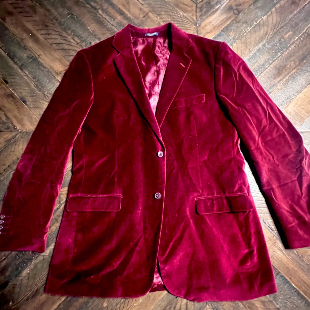 Adolfo Vintage Velvet Men’s Two Button Jacket